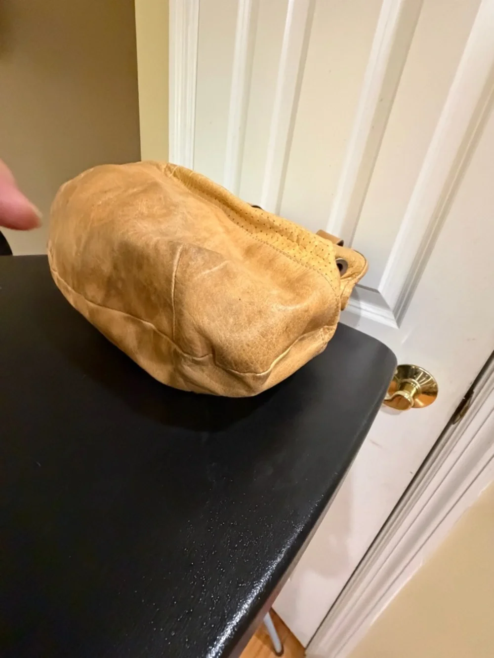 Nannini tan Leather Hobo Bag